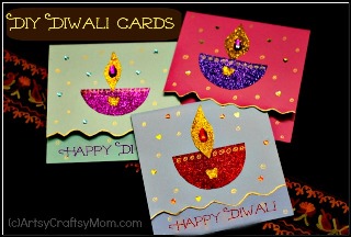 How to make a Diwali greeting card