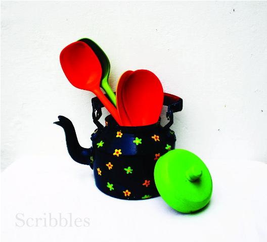 Hand painted kettle