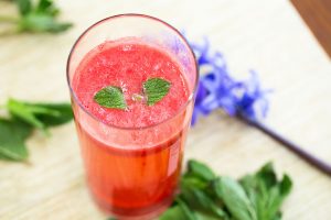 watermelon juice keeping cool in summer