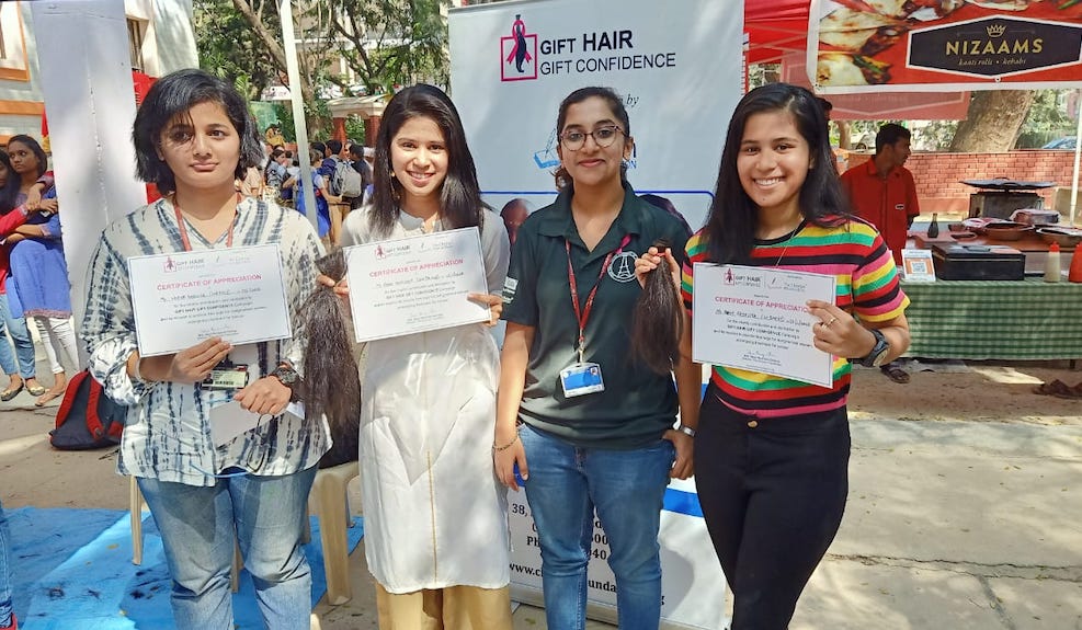 Celebrating Life In Pink, Students Of Bangalore's Mount Carmel College Donate  Hair For Cancer Patients