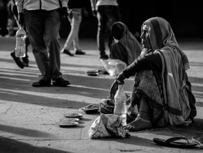 destitute woman