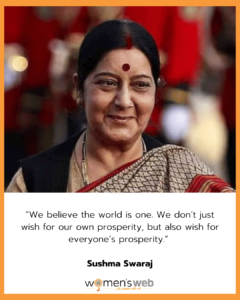 Human face of Diplomacy Mrs Swaraj