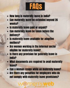 Maternity leave policies in India