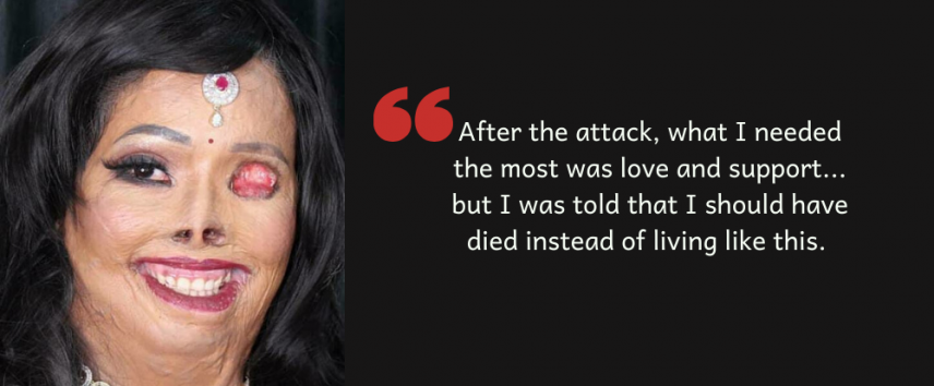 Zakira acid attack survivor
