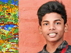 Kerala boy viral painting