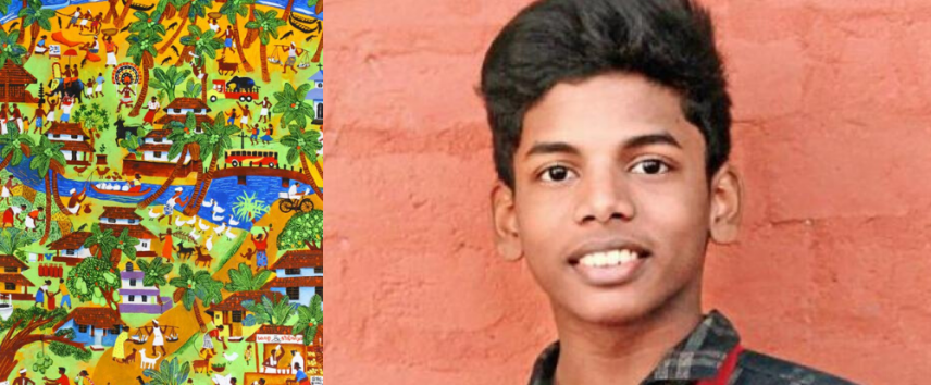 Kerala boy viral painting