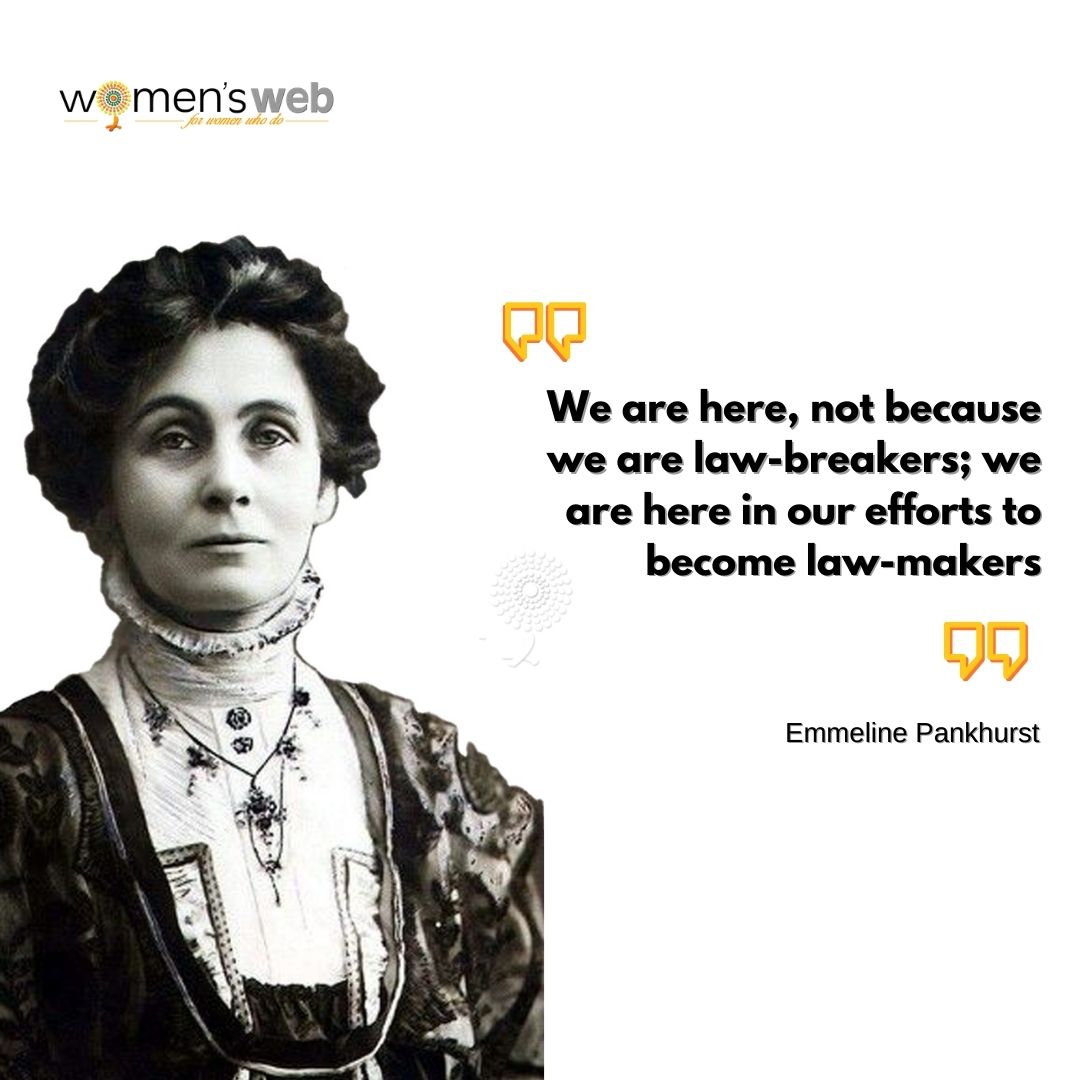 Emmeline Pankhurst: quotes on change