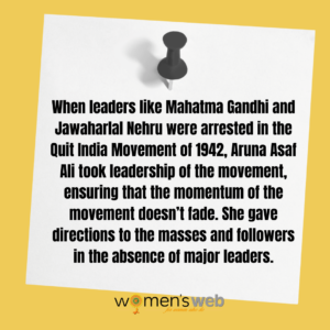 Aruna Asaf Ali Leads Quit India Movement