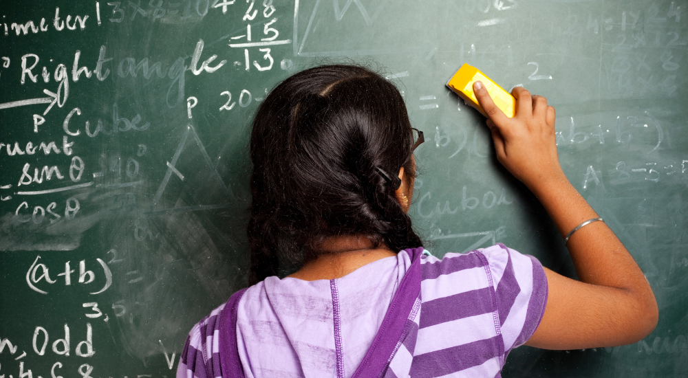 Индийская учительница. Проблемы с математикой. Фотография девочку на студенческий. Erasing. Doubtnut Math problems.