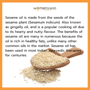 benefits of sesame seed oil