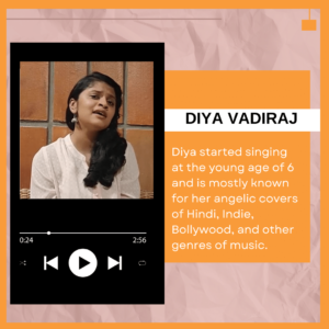 Diya Vadiraj, singer. Are you a music lover interested in discovering female Gen Z musicians from India? Here are 9 you should know!